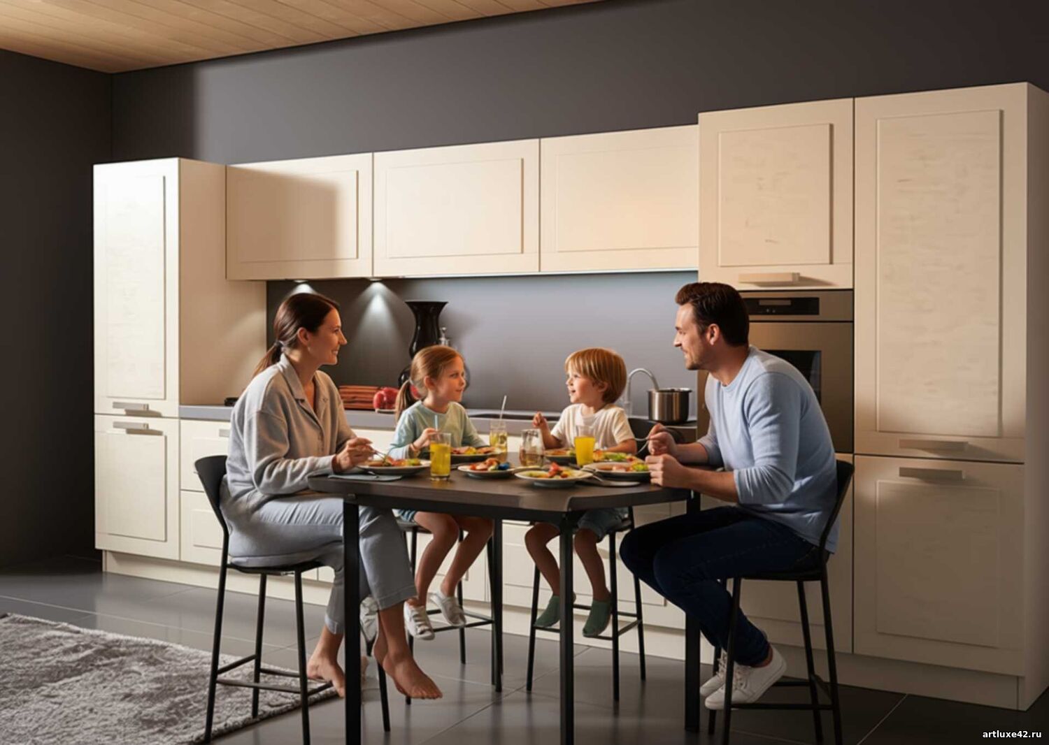 Изготовление кухонь «Гармония» в Новокузнецке под заказ Прямая кухня «Гармония»: изготовление под заказ в Новокузнецке