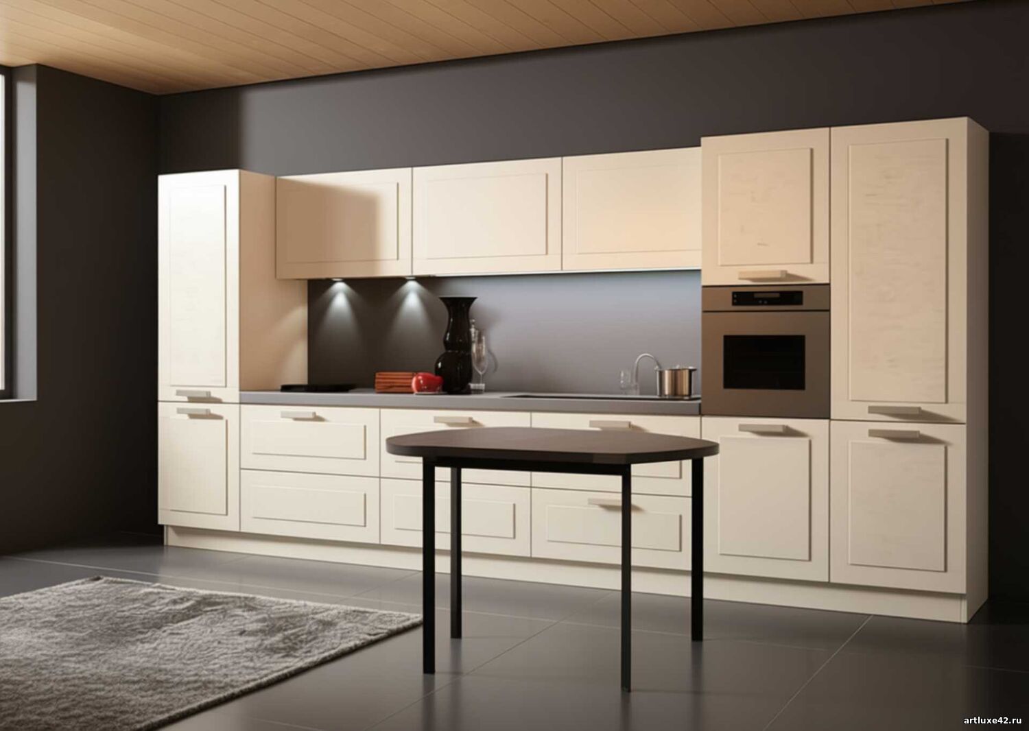 Изготовление кухонь «Гармония» в Новокузнецке под заказ Прямая кухня «Гармония»: изготовление под заказ в Новокузнецке