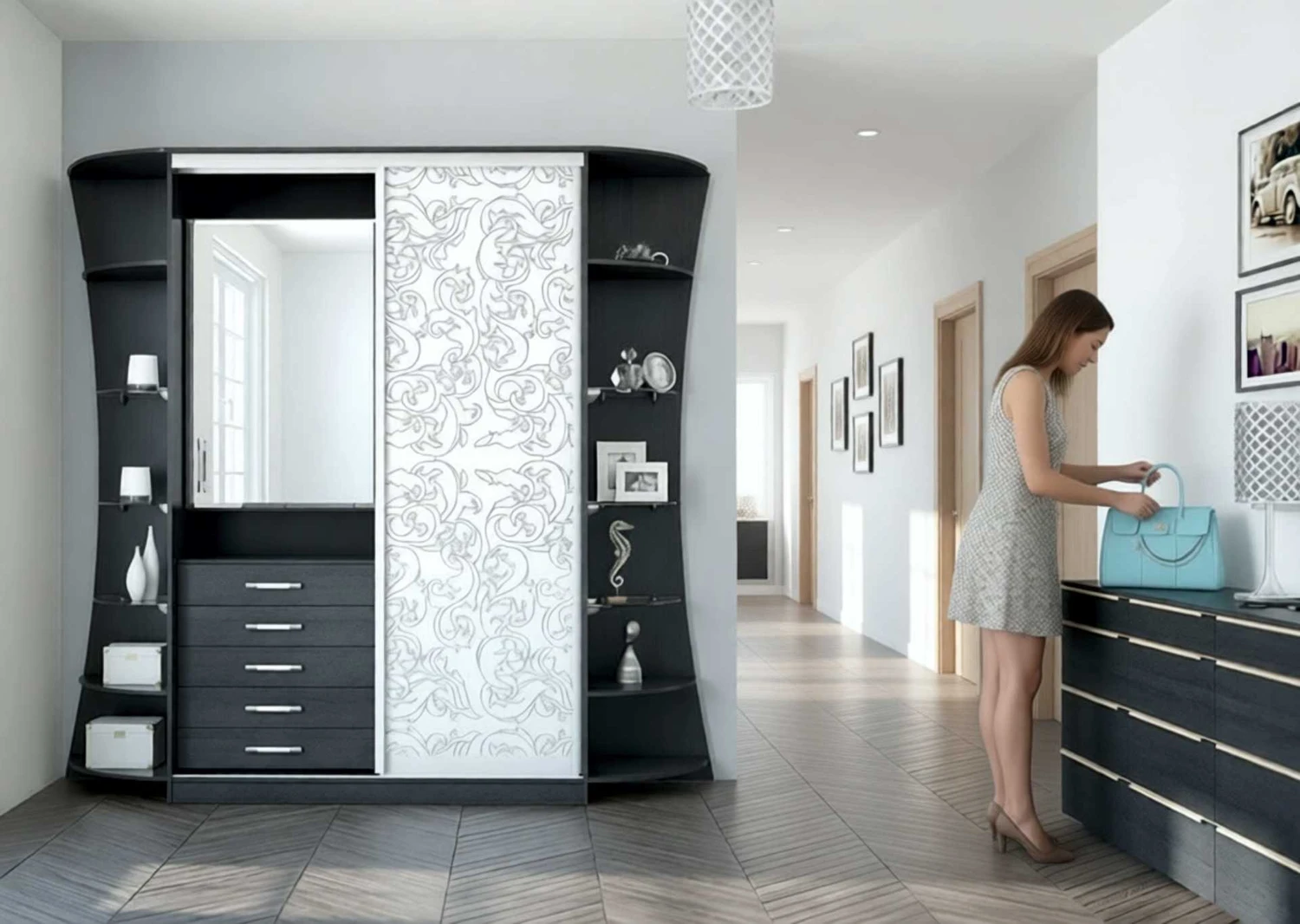 Прихожая со шкафом-купе «Веларион» - изготовление под заказ в Новокузнецке