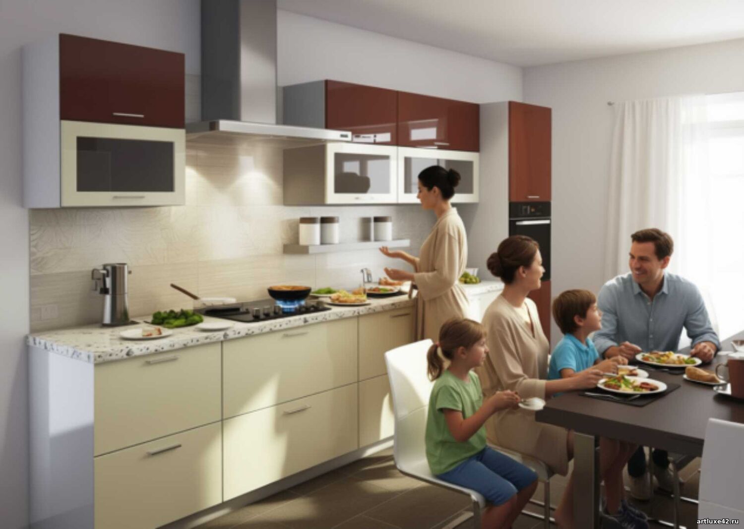 Кухня Оригинальный контраст - изготовление под заказ в Новокузнецке Кухня Оригинальный контраст - изготовление под заказ в Новокузнецке