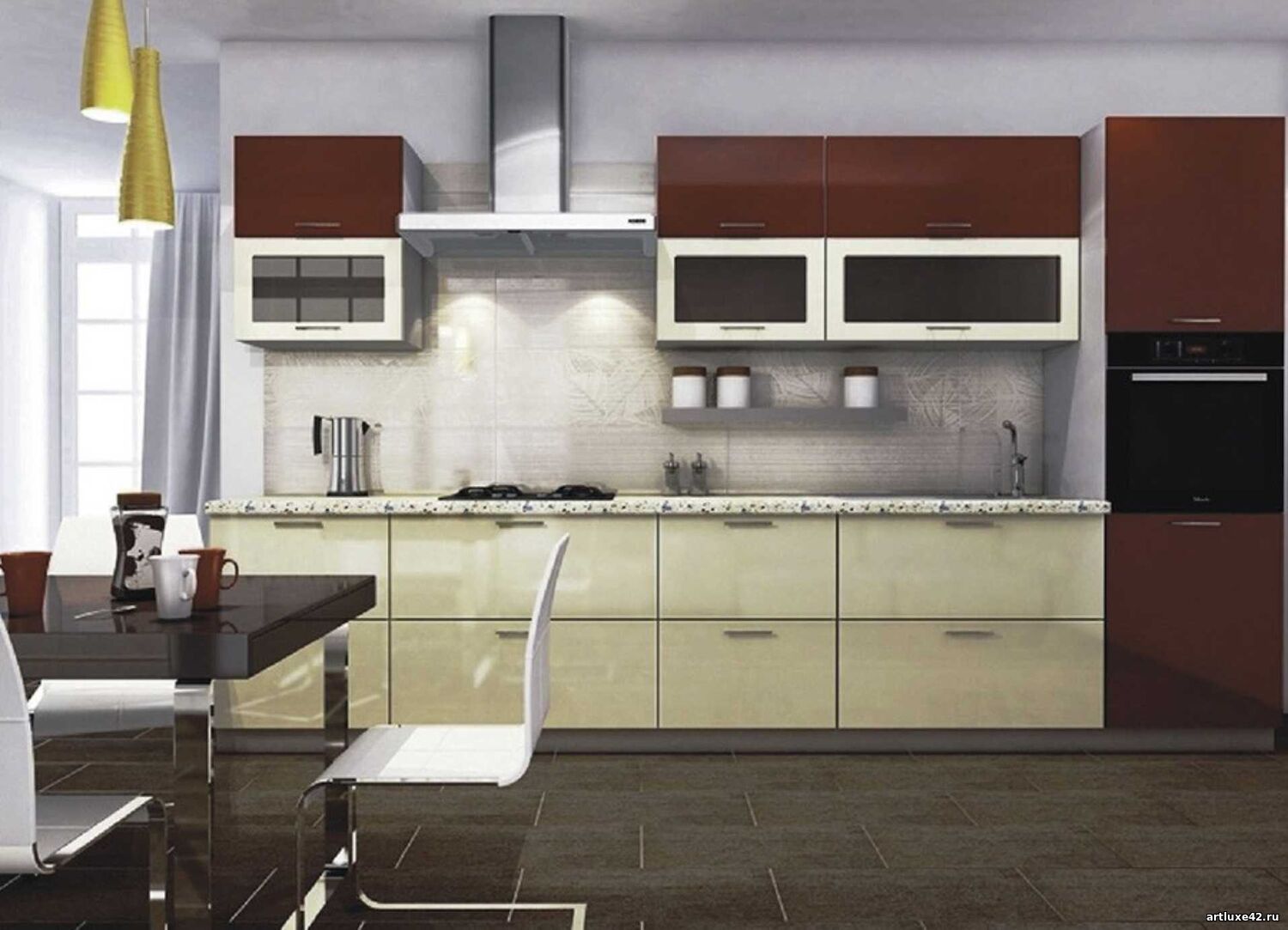 Кухня Оригинальный контраст - изготовление под заказ в Новокузнецке Кухня Оригинальный контраст - изготовление под заказ в Новокузнецке