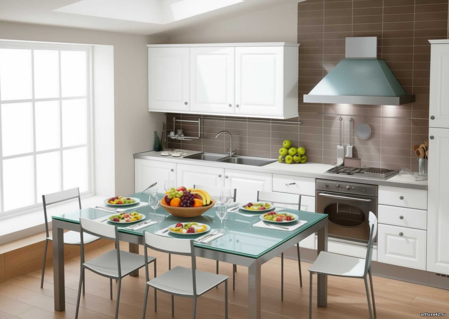 Прямая кухня «Средиземноморский напев» - изготовление под заказ в Новокузнецке Прямая кухня «Средиземноморский напев» - изготовление под заказ в Новокузнецке