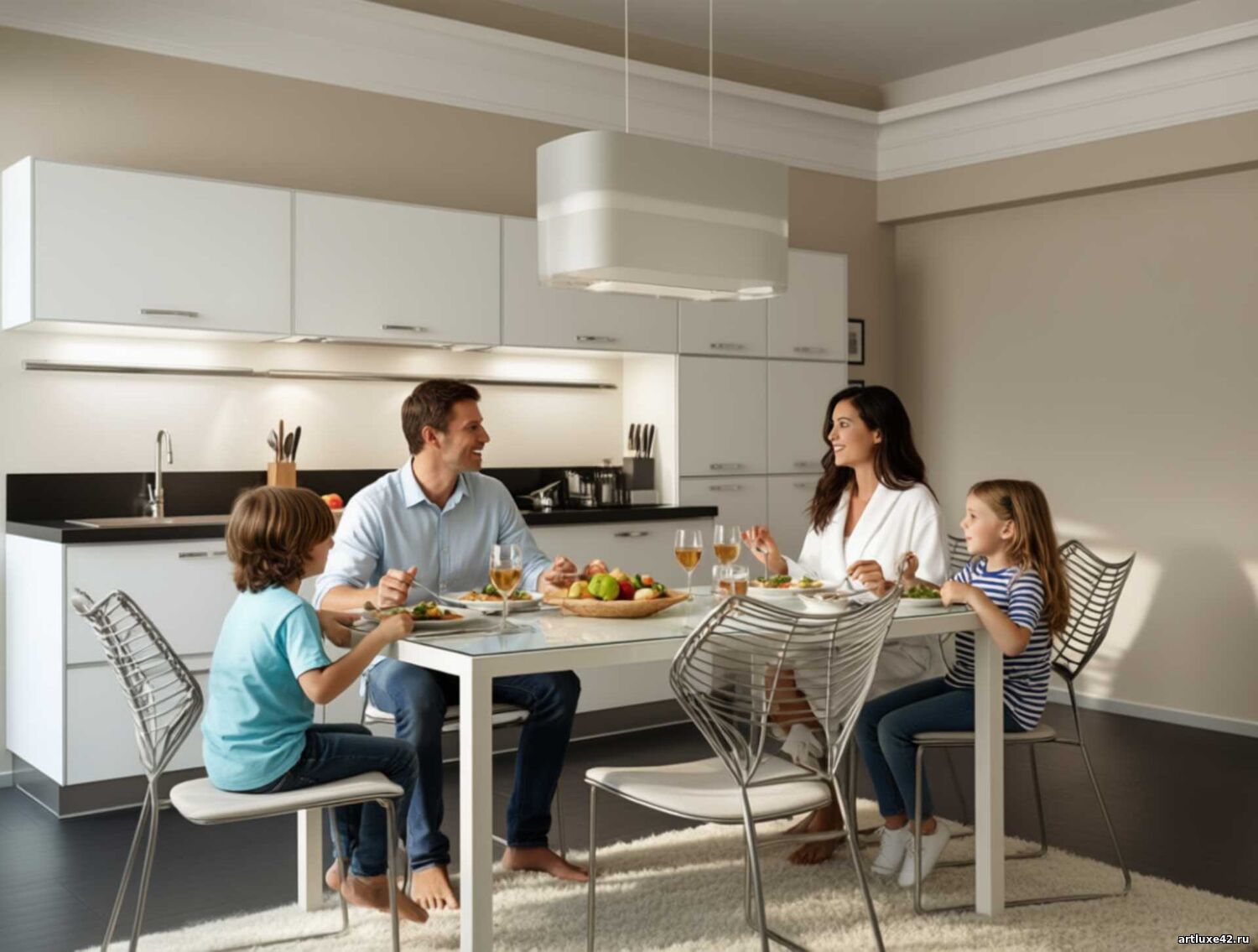 Кухня «Чистое совершенство» Прямая кухня «Чистое совершенство»: изготовление под заказ в Новокузнецке