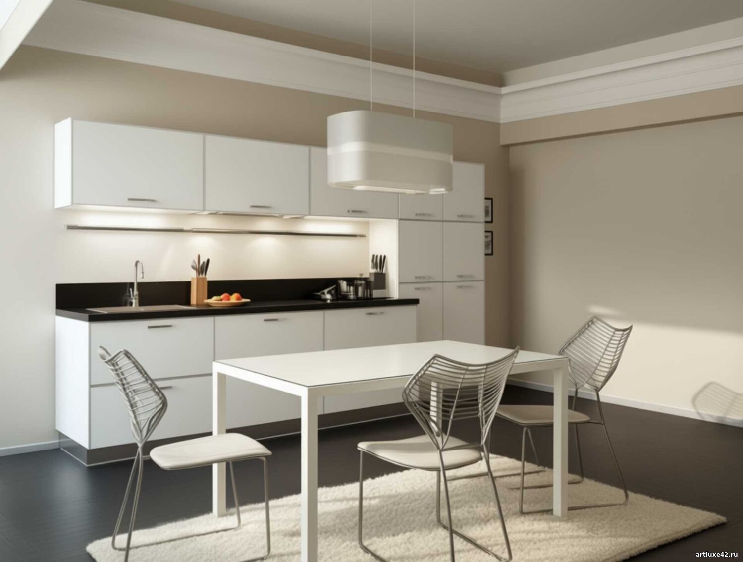 Кухня «Чистое совершенство» Прямая кухня «Чистое совершенство»: изготовление под заказ в Новокузнецке