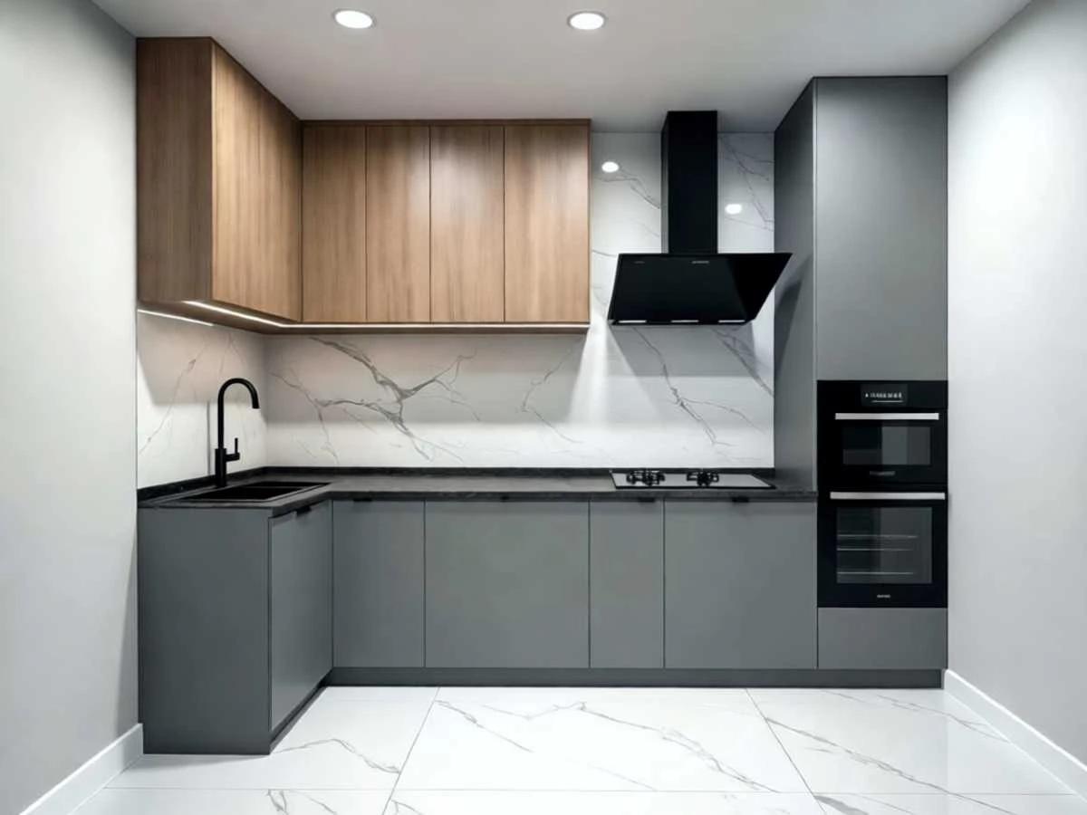 Изготовление угловых кухонь Тихомир в Новокузнецке под заказ