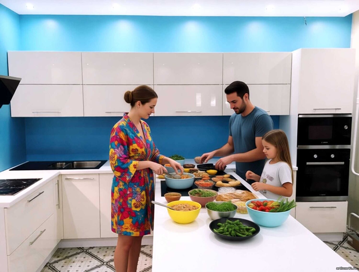 Кухня угловая Глянцевая непринуждённость