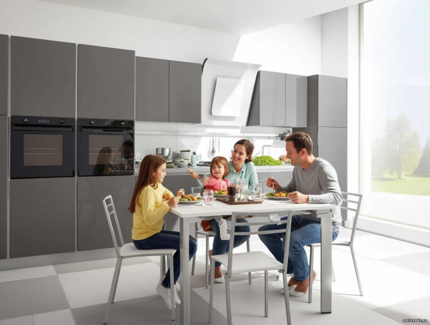 Кухня Графитовые блоки - изготовление под заказ в Новокузнецке Кухня Графитовые блоки - изготовление под заказ в Новокузнецке