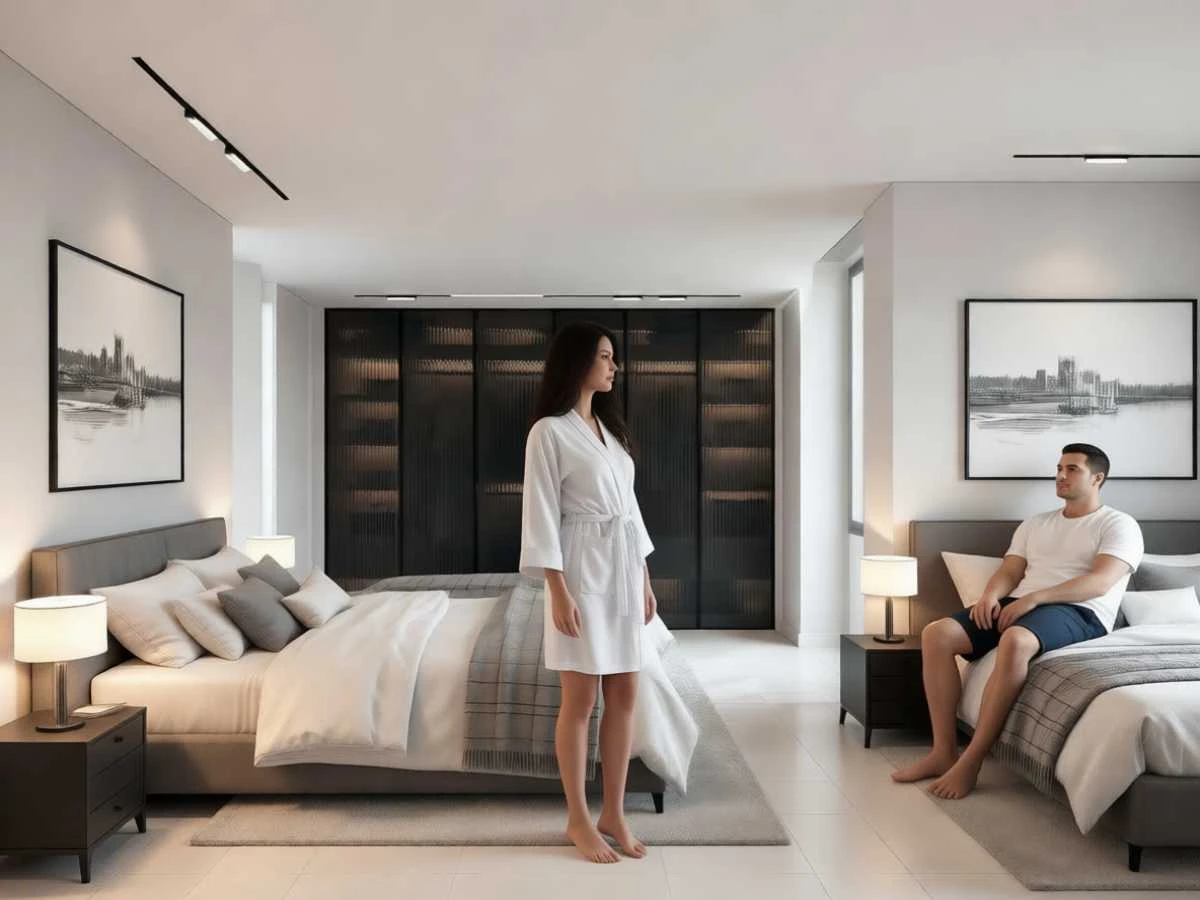 Шкаф-купе для спальни «Ноктурн» - изготовление под заказ в Новокузнецке