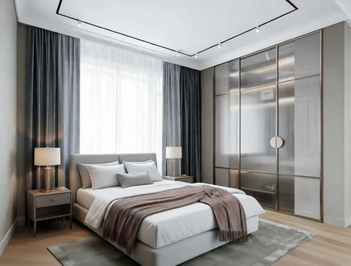 Шкаф-купе для спальни «Рифлена» - изготовление в Новокузнецке под заказ