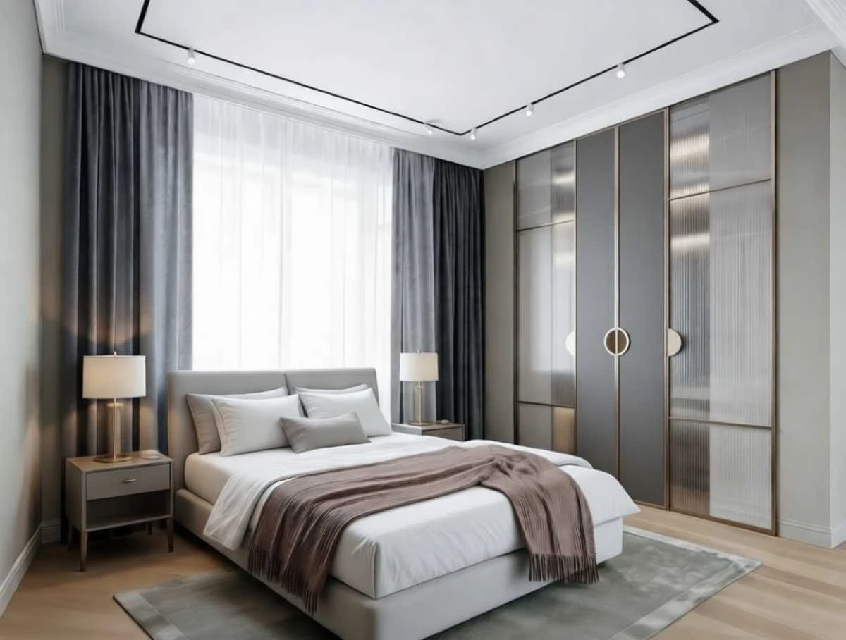 Шкаф-купе для спальни «Рифлена» - изготовление в Новокузнецке под заказ