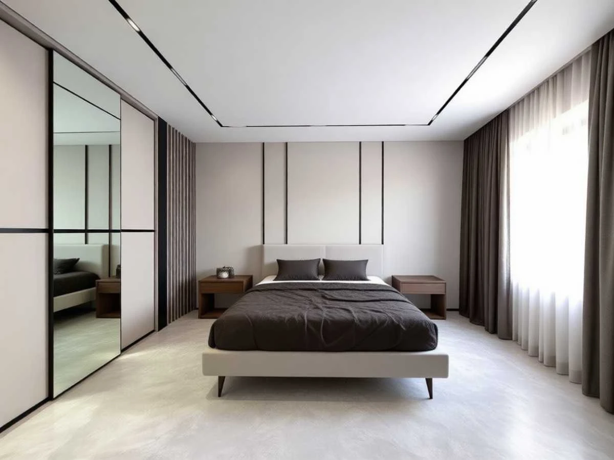 Шкаф-купе для спальни «Миррория» - изготовление в Новокузнецке под заказ