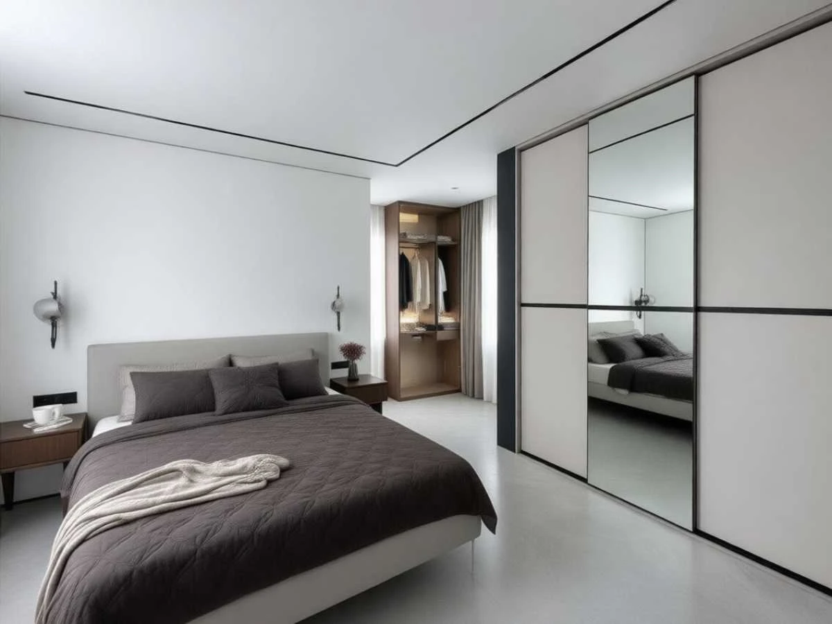 Шкаф-купе для спальни «Миррория» - изготовление в Новокузнецке под заказ